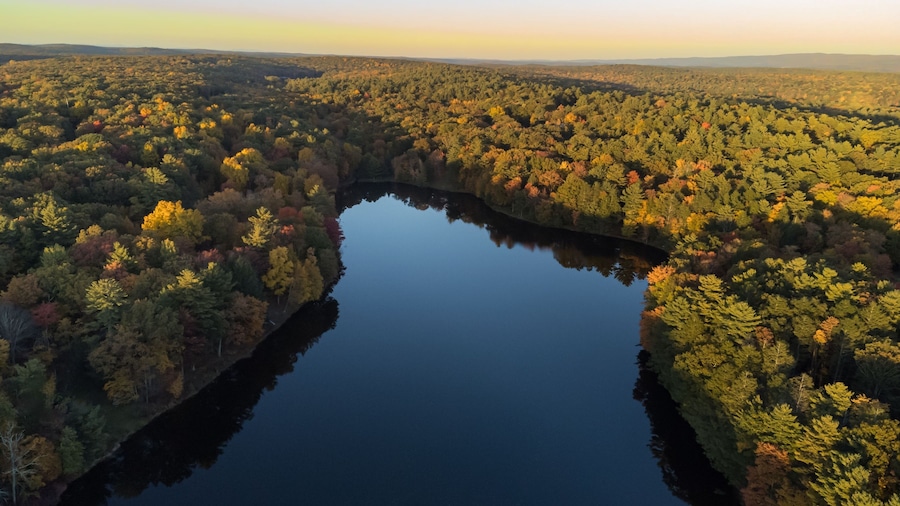 Autumnal Sunset in the Poconos