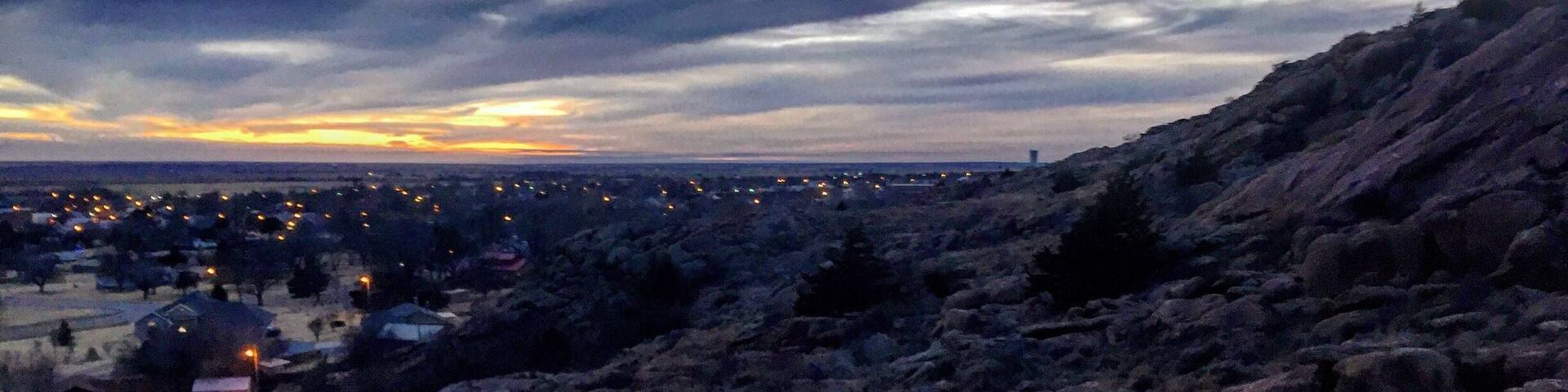 Nice little nature trail on Quartz Mountain. Turn in to a little residential area to get to the trailhead on the North East side of town right by the mountain.