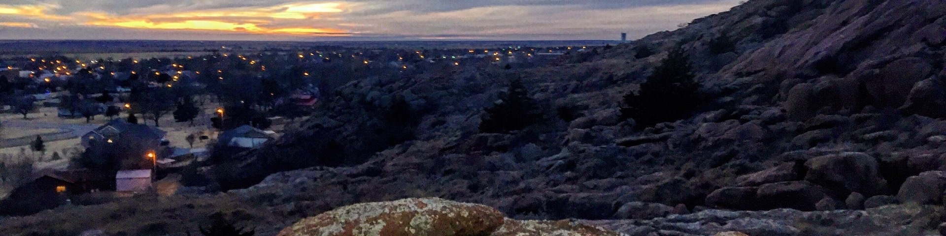 Nice little nature trail on Quartz Mountain. Turn in to a little residential area to get to the trailhead on the North East side of town right by the mountain.