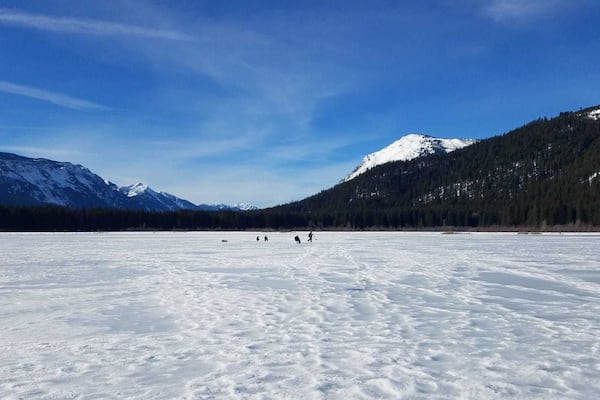 Ice fishing! I've never seen this IRL before and was totally surprised it was in Washington. Always thought it was an upper Midwest thing. Super cool :)