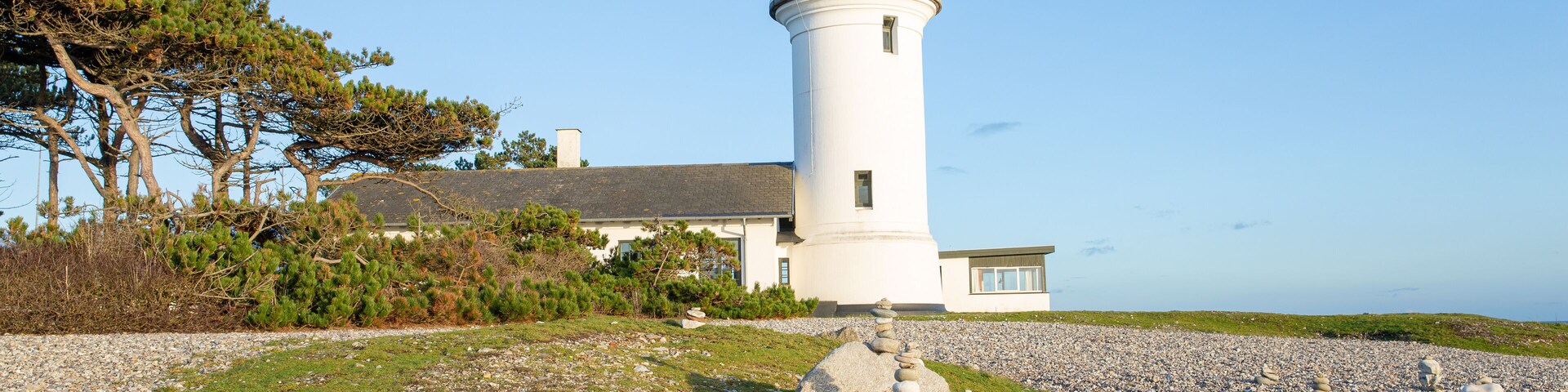 Historic lighthouse in Mols, Djursland, Denmark