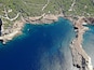 Aerial view of Punta Galera, Ibiza.
