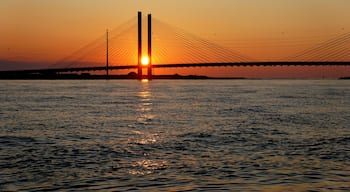 Beautiful view of sunrise near Indian River Bridge, Bethany Beach, Delaware, U.S.A