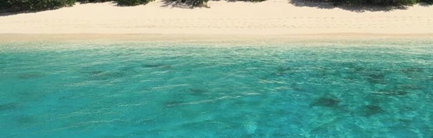 This secluded beach is easily one of my favourite places I've been to. Nothing on the island, clear water, white sand beach, no sharks. Get here by boat, Captain!