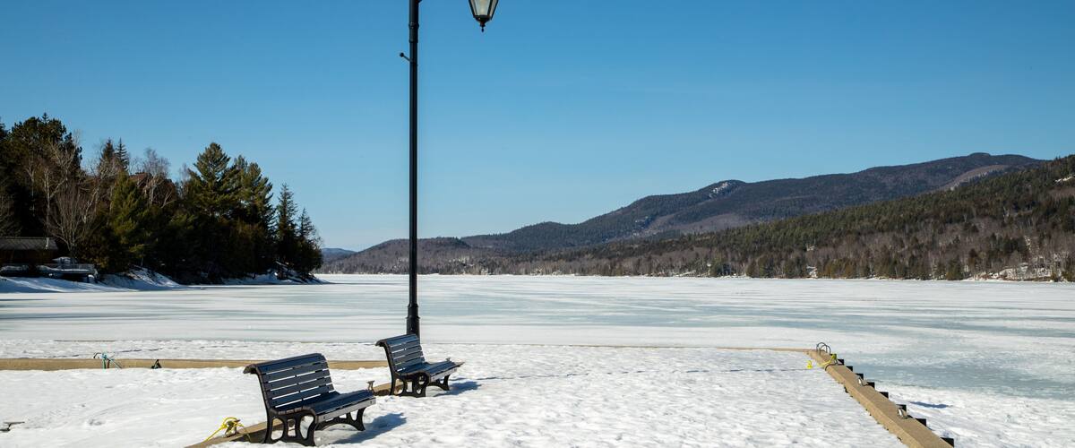 Lake Tremblant featuring a lake or waterhole and snow