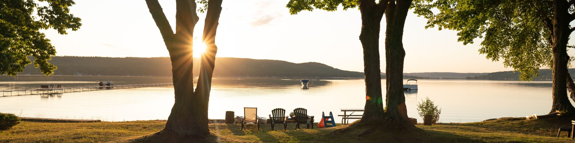 Sunrise on Little Glen Lake in Glen Arbor Michigan