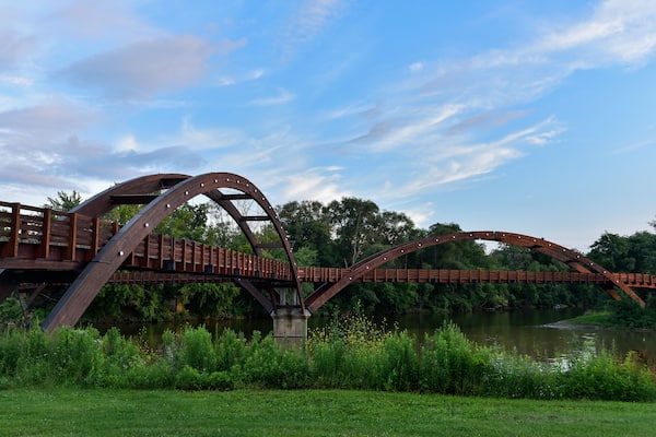 The Tridge a bridge that conects a three parts of Midland, Michigan