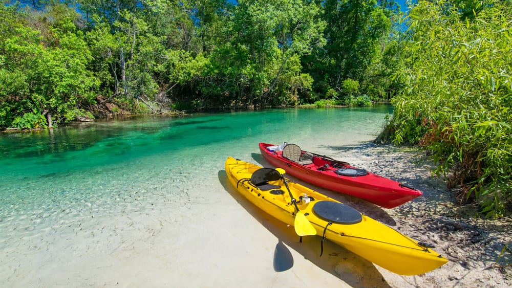 Beautiful kayaking rest stop on the Weeki Wachee River.