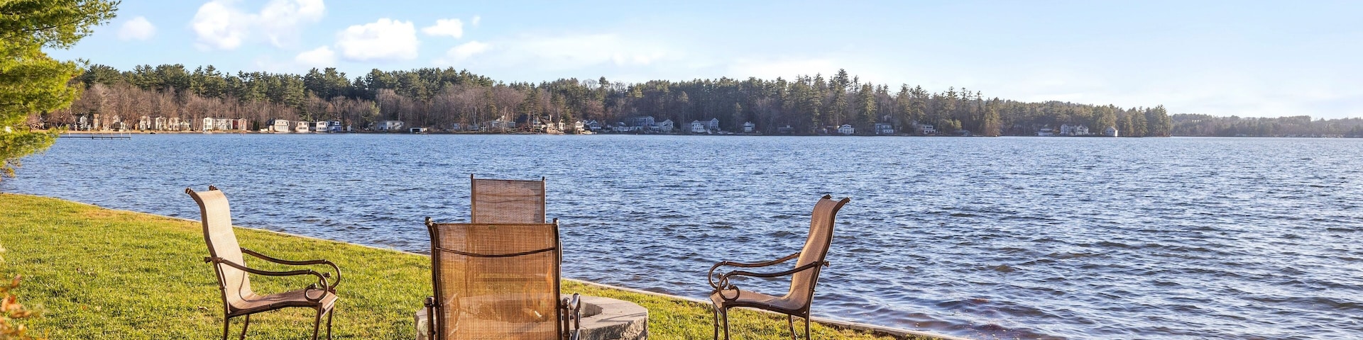 Closeup shot of beautiful chairs and a table in Winnisquam, USA