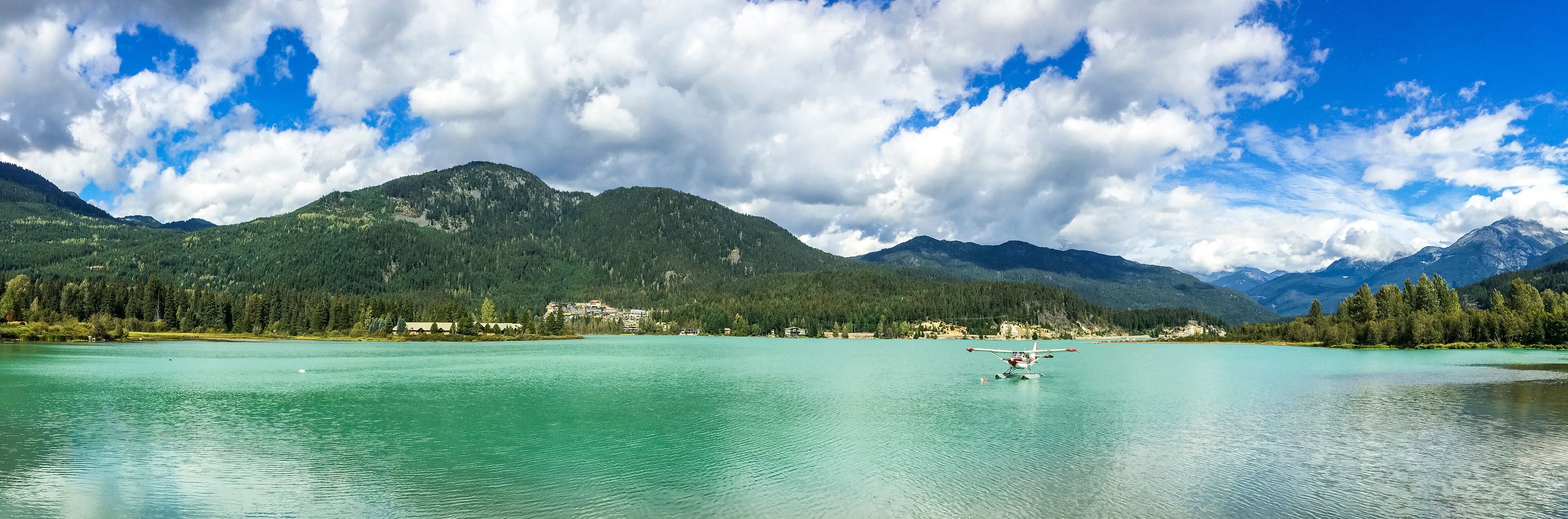 Panorama of Green Lake, Whistler, British Columbia, Canada