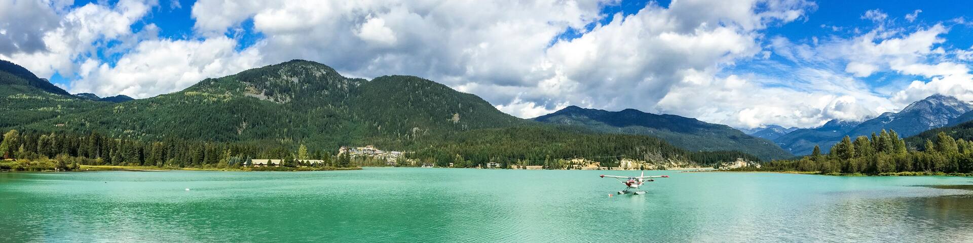 Panorama of Green Lake, Whistler, British Columbia, Canada