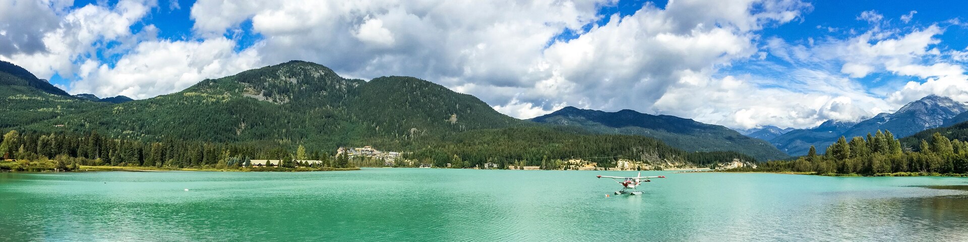 Panorama of Green Lake, Whistler, British Columbia, Canada