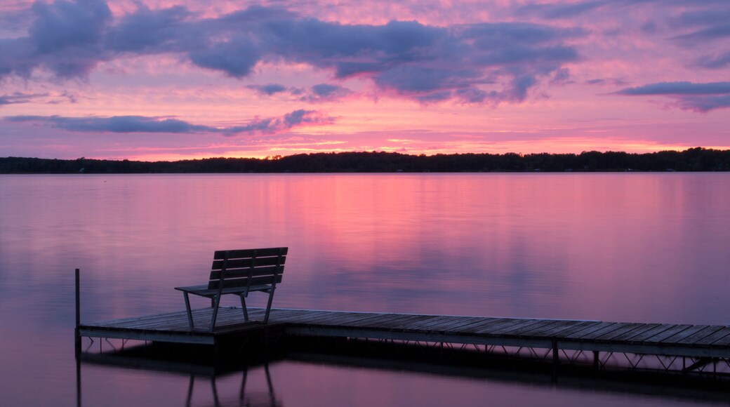 Pink Sunset Over Lost Land Lake, Hayward Wisconsin