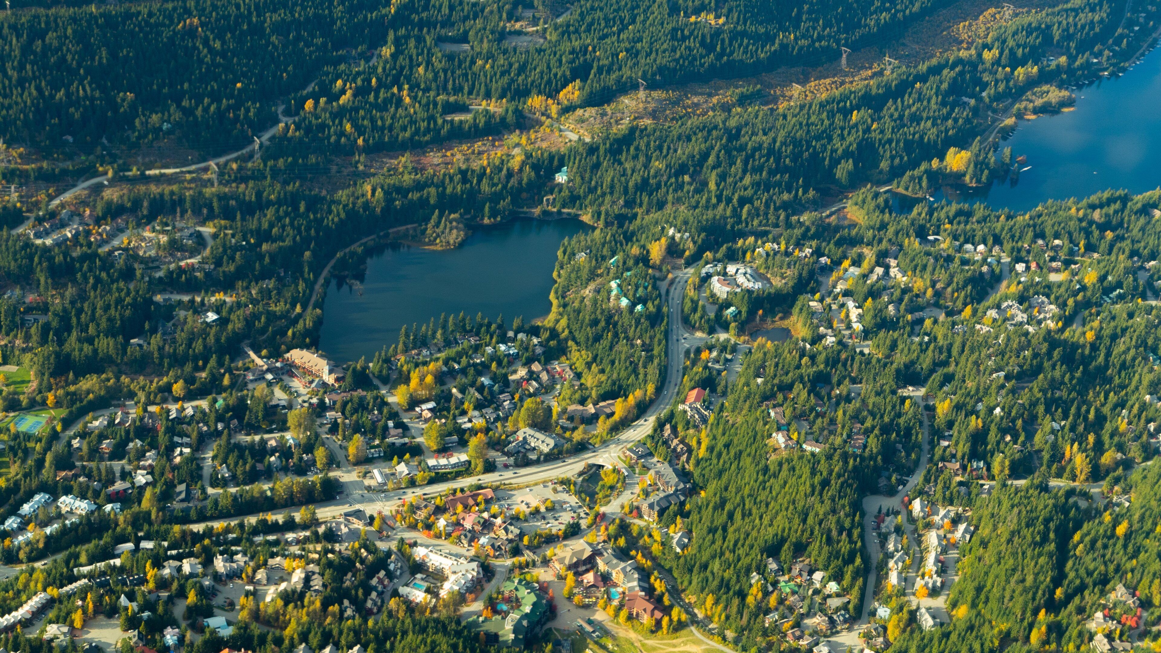 Whistler which includes a small town or village