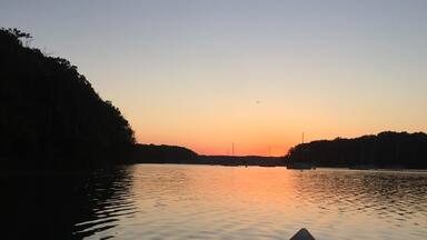 Fishing with my boy Cave Run Lake near Scott's Creek Marina