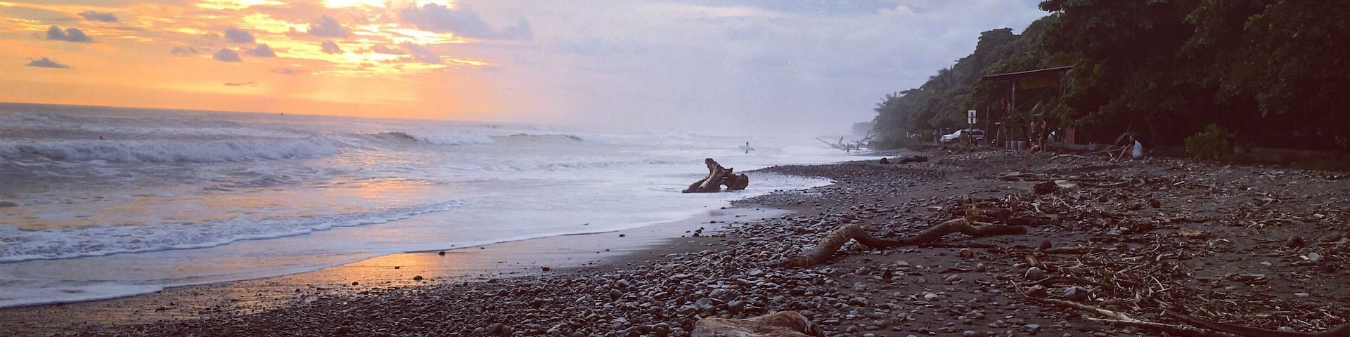 As we entered Domincal - we pulled off the road, parked in some sandy makeshift lot and followed the setting sun to the sea. Surfers were wrapping up their session as we sat and celebrated the end of the day on washed-up log on the shore.
#LifeatExpedia