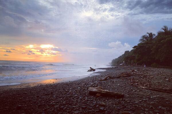 As we entered Domincal - we pulled off the road, parked in some sandy makeshift lot and followed the setting sun to the sea. Surfers were wrapping up their session as we sat and celebrated the end of the day on washed-up log on the shore.
#LifeatExpedia