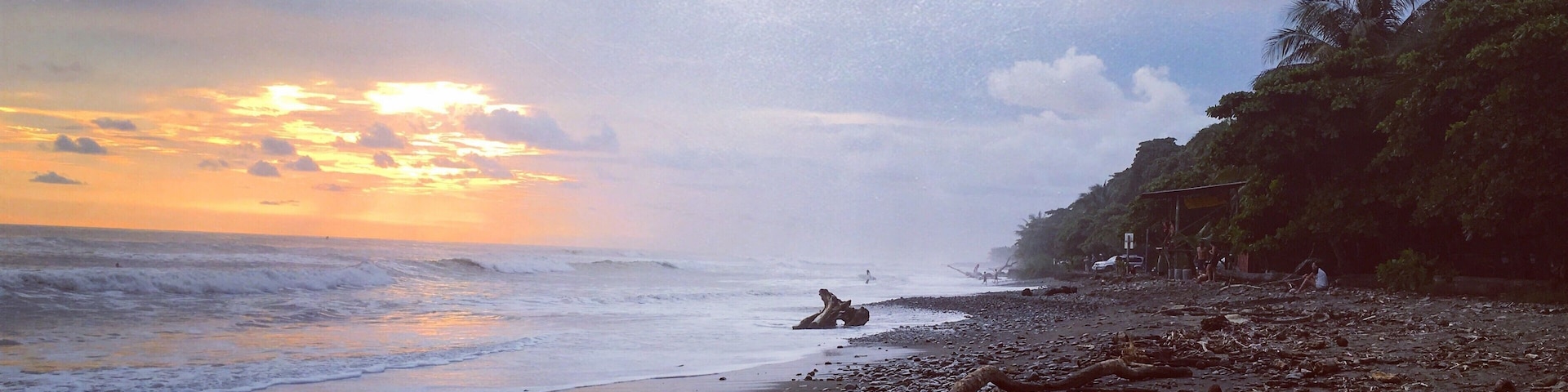 As we entered Domincal - we pulled off the road, parked in some sandy makeshift lot and followed the setting sun to the sea. Surfers were wrapping up their session as we sat and celebrated the end of the day on washed-up log on the shore.
#LifeatExpedia