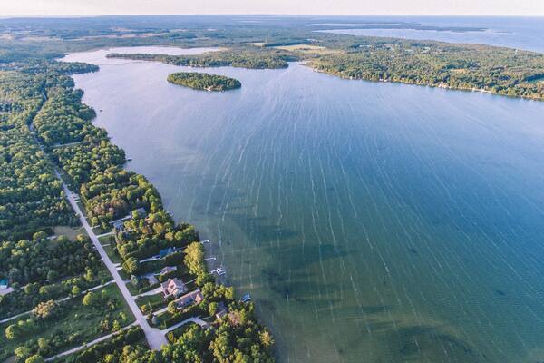 Aerial Drone Photography | Kangaroo Lake Door County Wisconsin