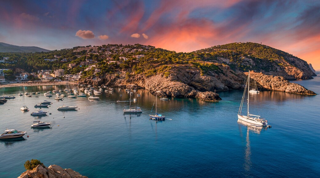 Cala Vedella Vadella in Sant Josep at Balearic Islands. Ibiza, Spain.