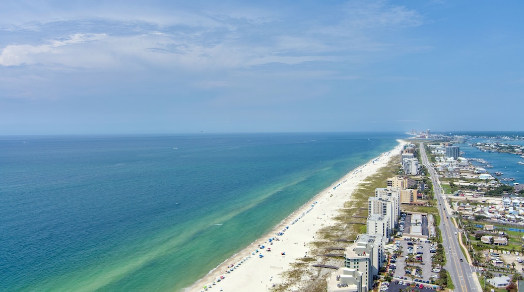 Aerial view of the beach at Perdido Key