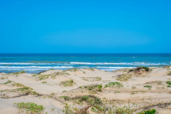 A fine sandy beach in South Padre Island, Texas
