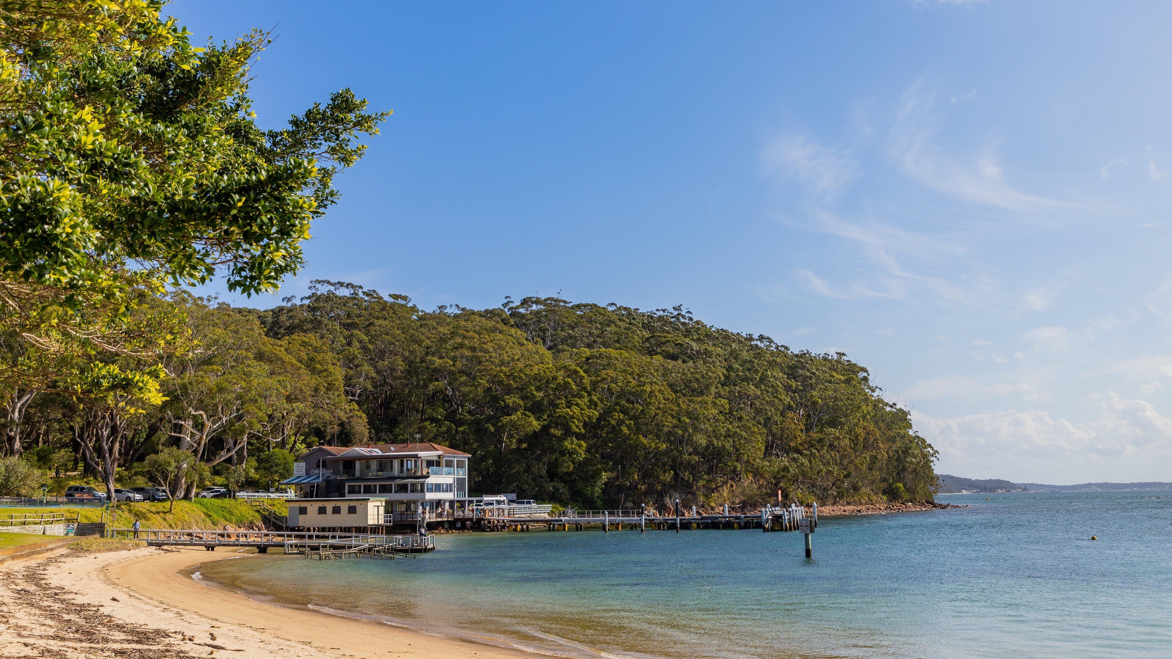 Little Beach showing a sandy beach and general coastal views