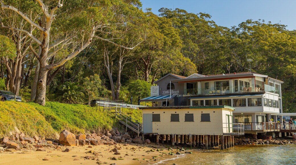 Little Beach which includes a sandy beach and a bay or harbor