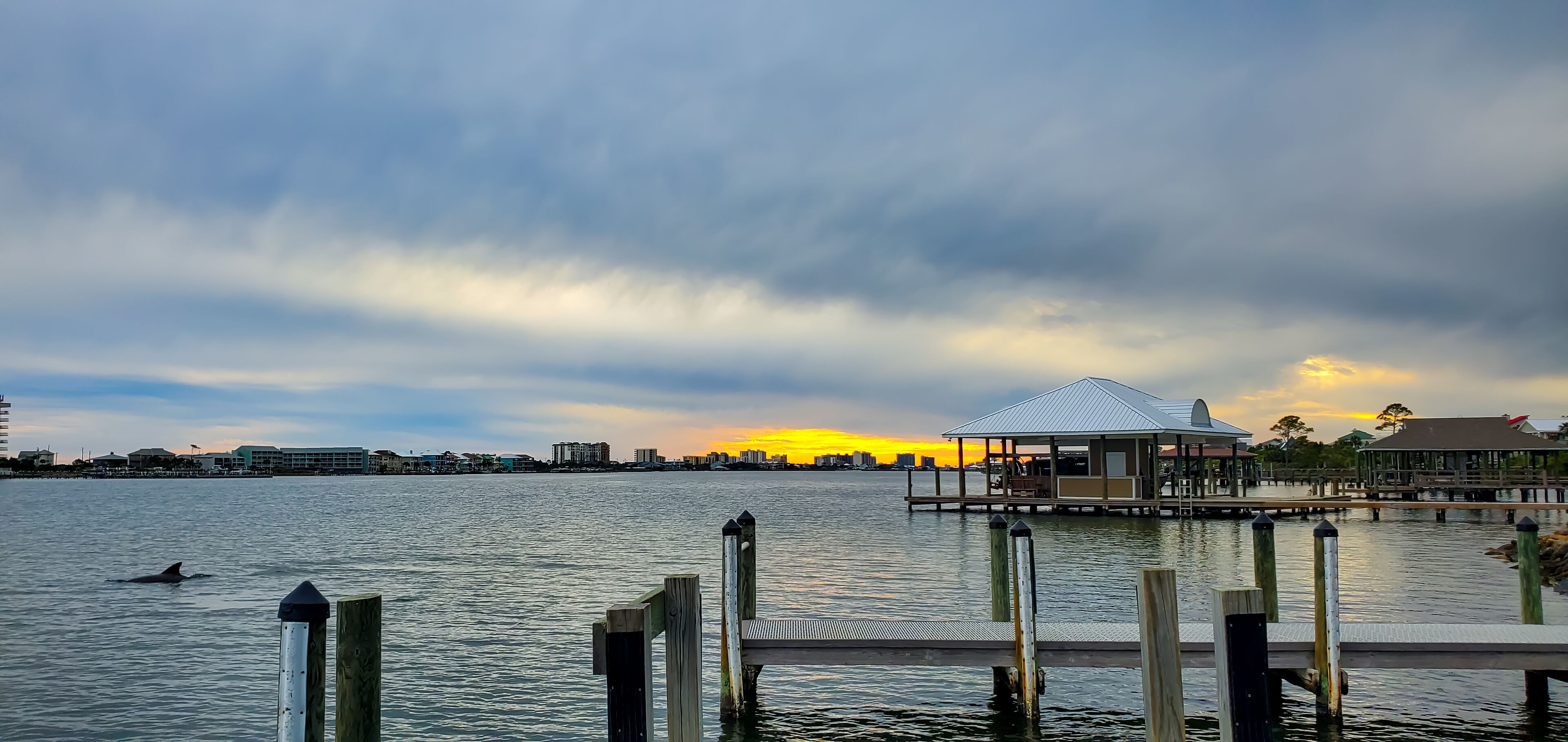 Boat Ramp at Sunset, Taking the boat out of the water at the end of the day, Ono Island, Orange Beach, Alabama