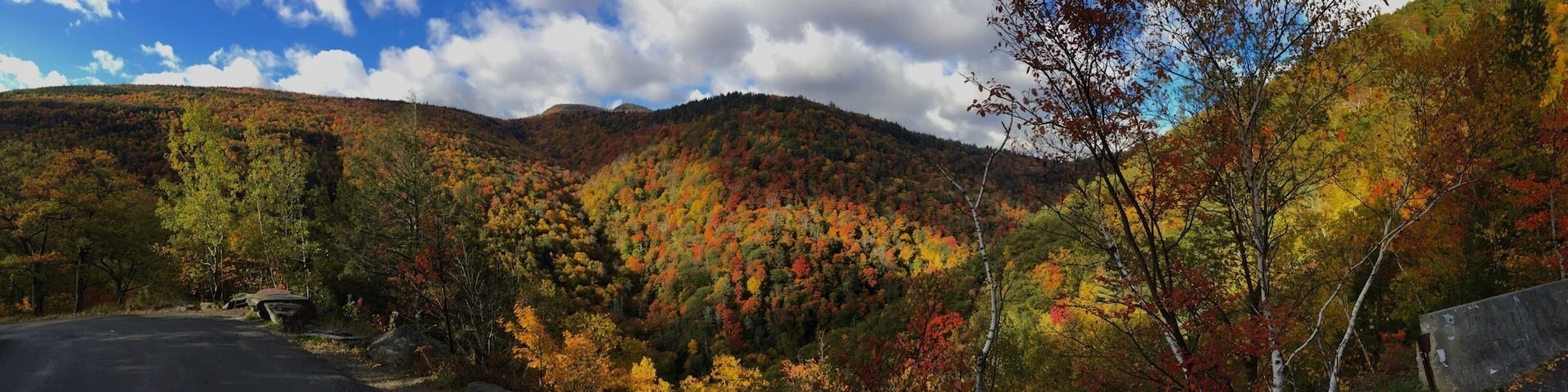 Platte clove road.. A narrow, two-lane road that climbs 1,200 vertical feet in 1.4 miles .. Have grades as high as 24% .. If you want to travel this road it will be closed in the winter .. It's to steep for trucks to plow .. There are not guard rails so it has great views .. Low gears are better to climb it .. This logging road I think has the best trails and views of the high peaks !