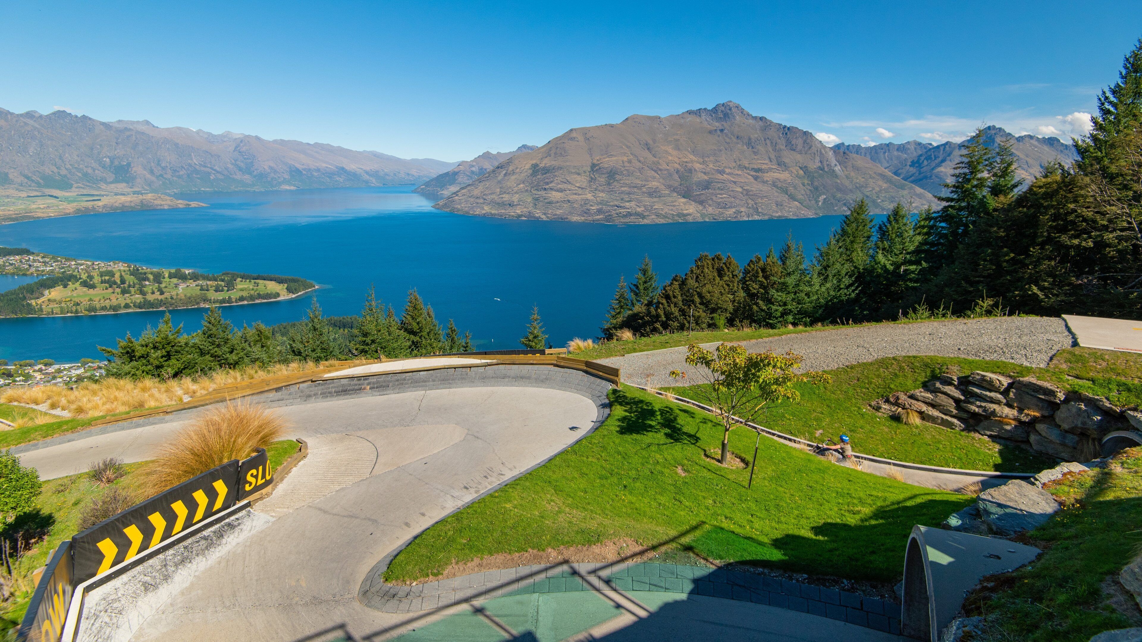 Skyline Luge featuring a lake or waterhole and landscape views