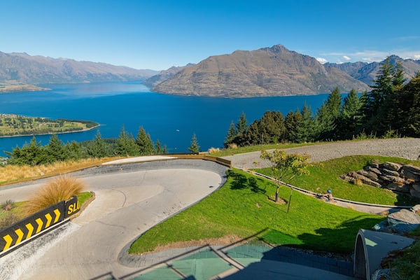 Skyline Luge featuring a lake or waterhole and landscape views