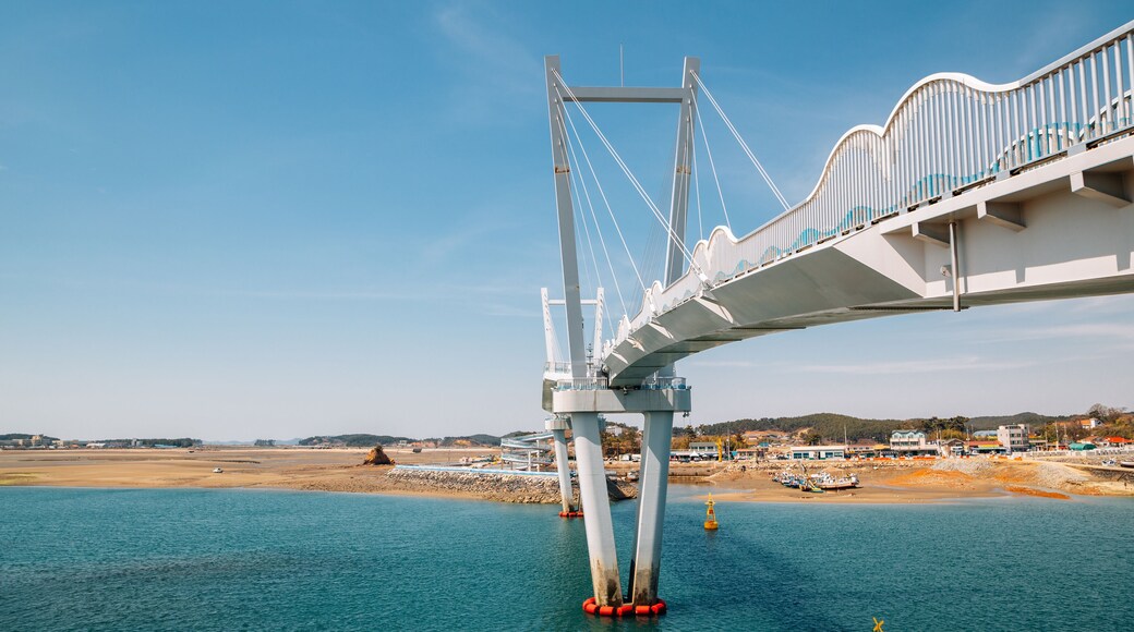 kkotge(Blue crab) bridge at BaeksaJang port in Anmyeondo Island, Taean, Korea