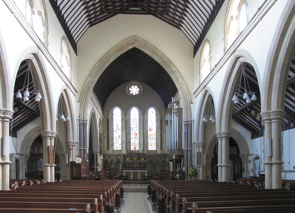 Christ Church, Southgate, London N14 - East end, near to Southgate, Enfield, Great Britain.