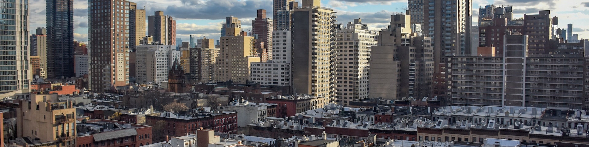 View over Upper East Side Yorkville New York City