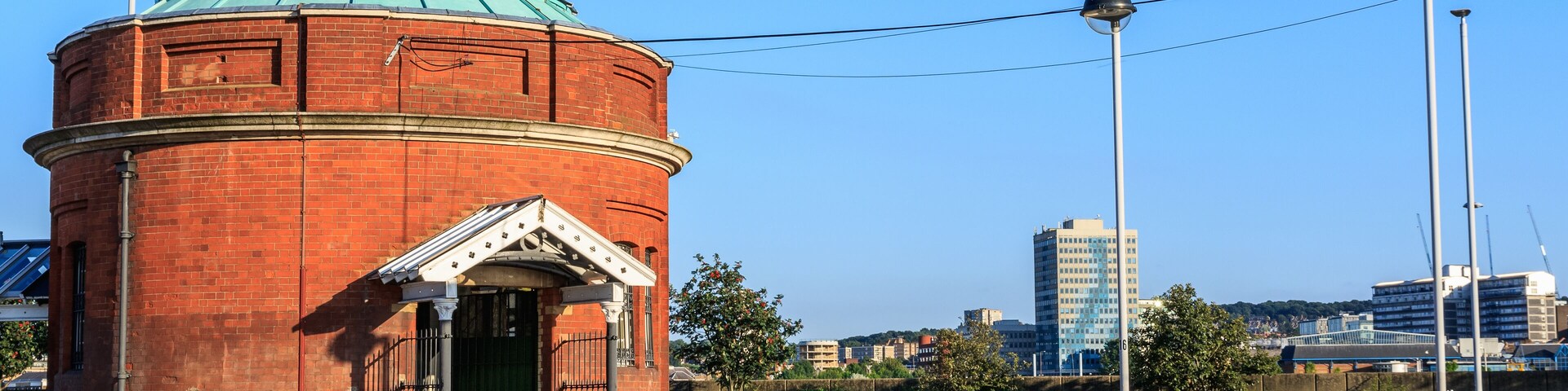 North entrance of Woolwich foot tunnel in East London