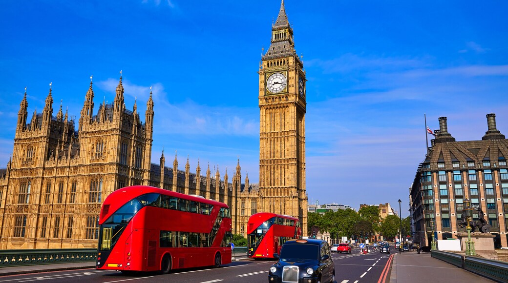 Big Ben Clock Tower and London Bus