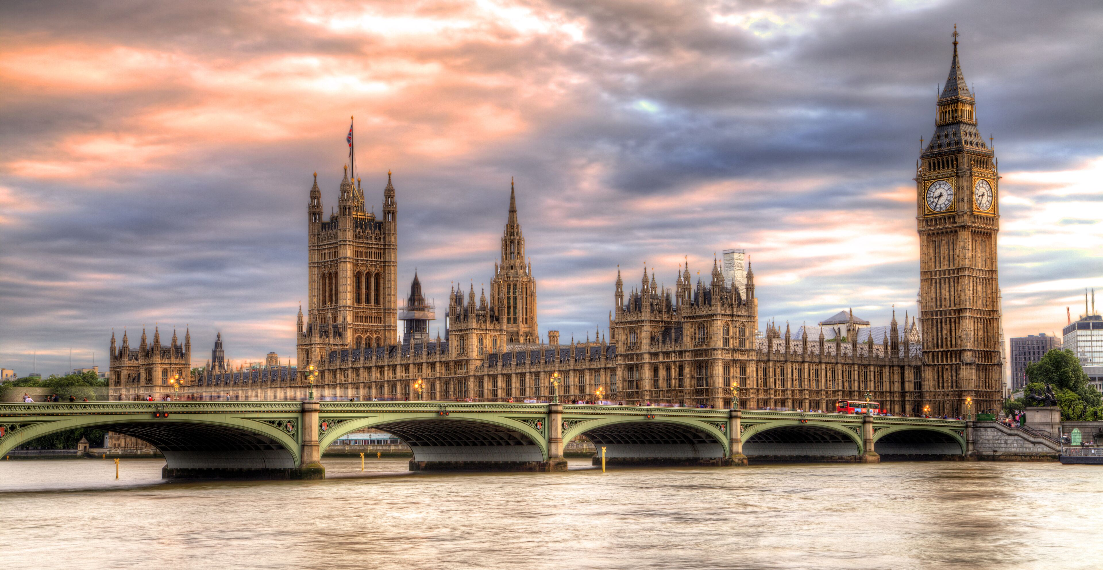 London House of Parliament at sunset