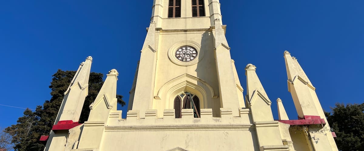 Famous Mall road church in Shimla .Christ Church Shimla .church of st Nicholas.