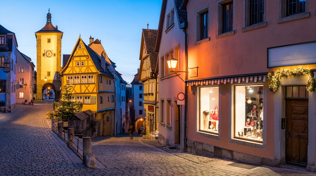 Panoramic view of Rothenburg ob der Tauber in Bavaria, Germany