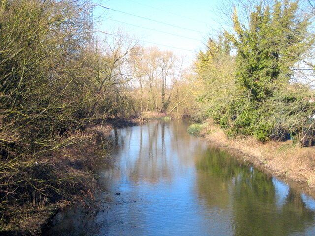 The River Colne upstream of Iver Lane bridge The river here forms the boundary between Buckinghamshire and the ancient county of Middlesex (now completely absorbed into Greater London).