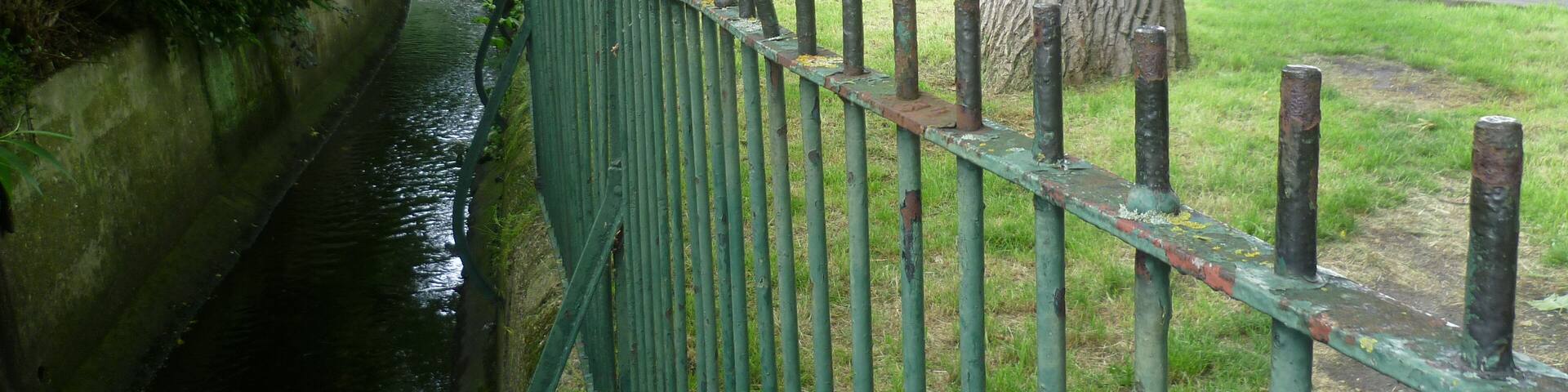 The Norbury Brook at Thorton Heath Recreation Ground, London