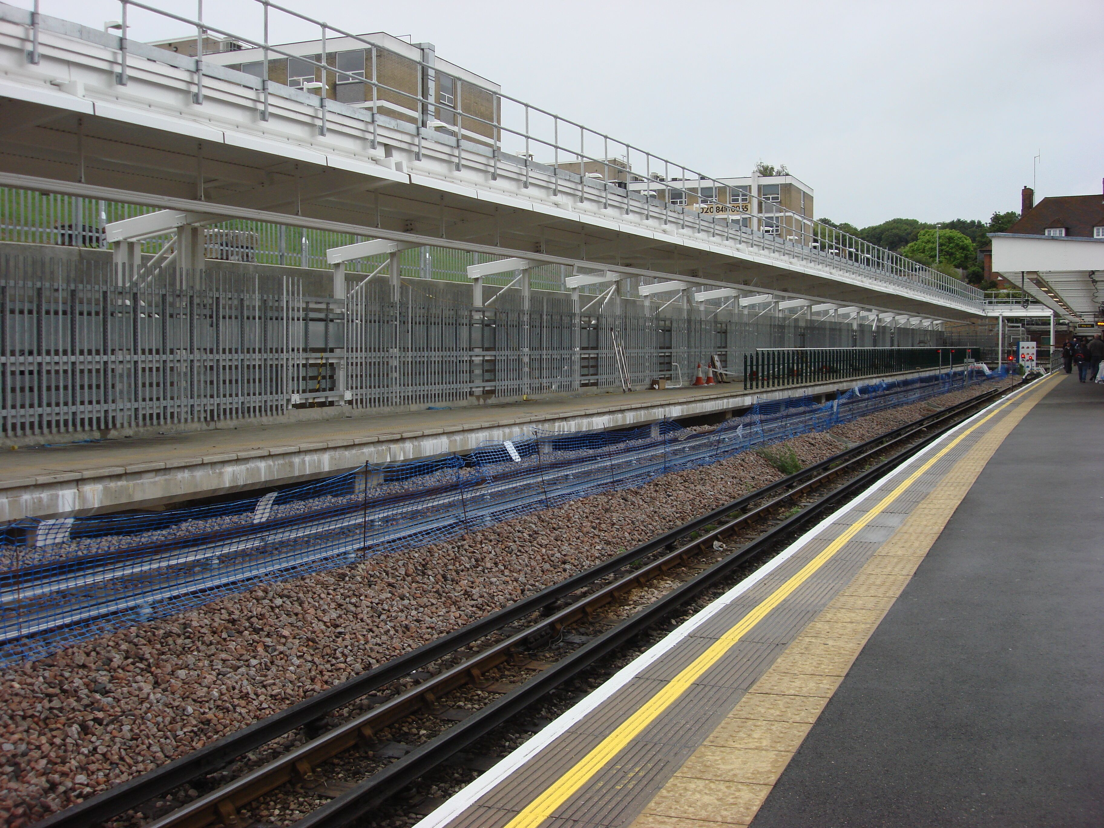 Stanmore tube station, new platform under construction due to open in 2009