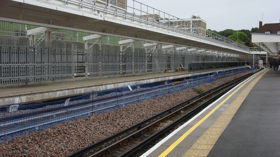 Stanmore tube station, new platform under construction due to open in 2009