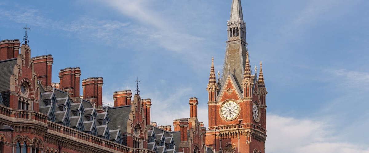 St Pancras railway station in London.