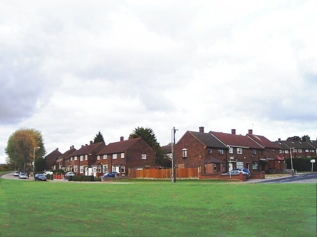 Harold Hill Estate, Romford Harold Hill was a large 'out-County' housing estate built by the London County Council during the early 1950s on a green field site in what was then Essex. The picture shows the junction of Chudleigh Road (left) and Broseley Road (right).