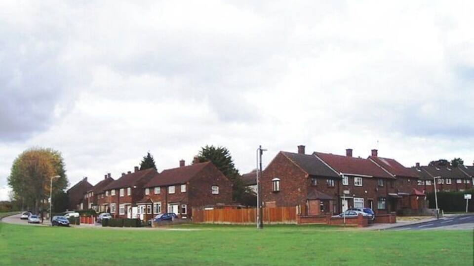Harold Hill Estate, Romford Harold Hill was a large 'out-County' housing estate built by the London County Council during the early 1950s on a green field site in what was then Essex. The picture shows the junction of Chudleigh Road (left) and Broseley Road (right).