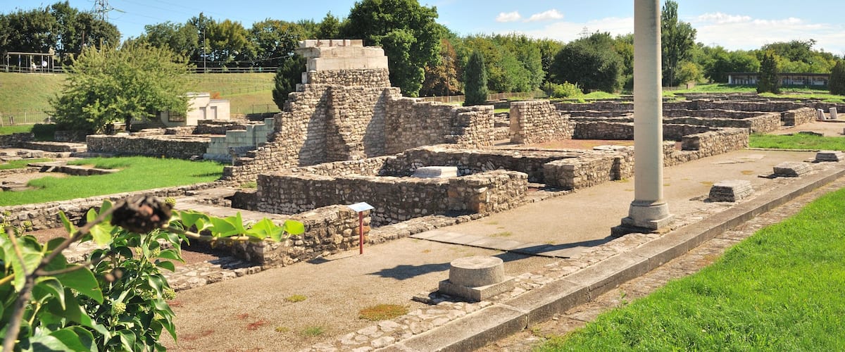 Budapest, Hungary. The ruins of the Roman baths - Aquincum