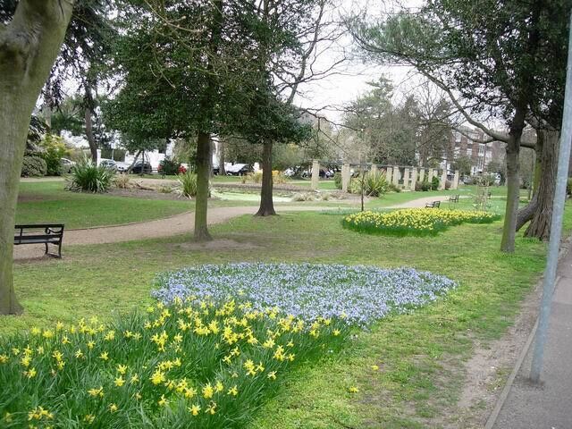 Claremont Gardens A small open area close to Surbiton, probably looking its best at this time of year.
