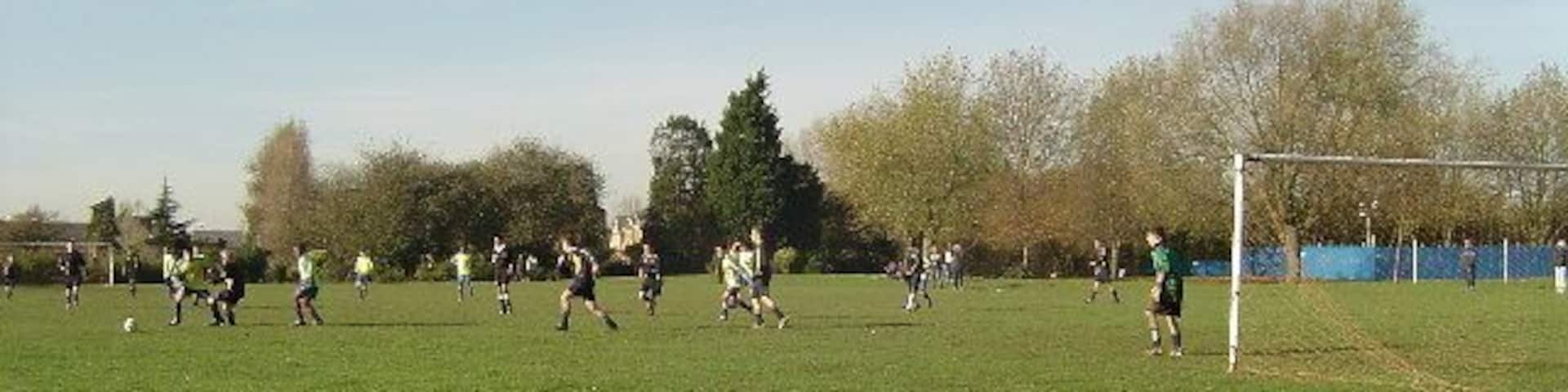 Rayners Lane: Roxbourne Park. "Match Of The Day" in progress.
